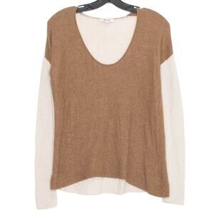 Madewell Sweater Merino Wool Alpaca Minimalist Neutral Scandi Colorblock Small